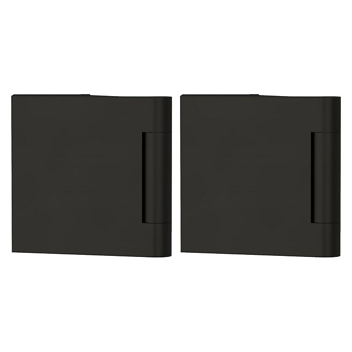 Diamond Doors Black Edition Beschlag-Set Style Premium (Schwarz matt, Passend für: Zweiflügelige Diamond Ganzglas-Drehtüren) | BAUHAUS