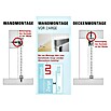 Diamond Doors Abstands-Set Linea 60 2.0 (Edelstahloptik, 2 000 x 185 x 63,5 mm, Passend für: Diamond Doors Glasschiebetür-Beschlag Linea 60 2.0) | BAUHAUS