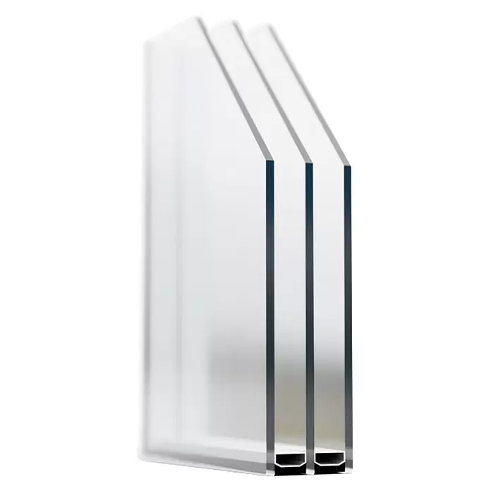 FM Türen Haustür AS68-05 - 110 x 210 cm, DIN Anschlag: Rechts, Anthrazit - Dreifachverglasung mit drei klaren Scheiben und isolierenden Abstandhaltern.