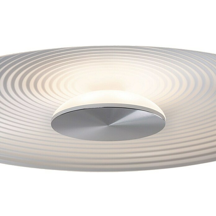 Paulmann LED-Wand- & Deckenleuchte Volea (Ø x H: 32 x 6,4 cm, Weiß/Silber, 18 W, Warmweiß) | BAUHAUS