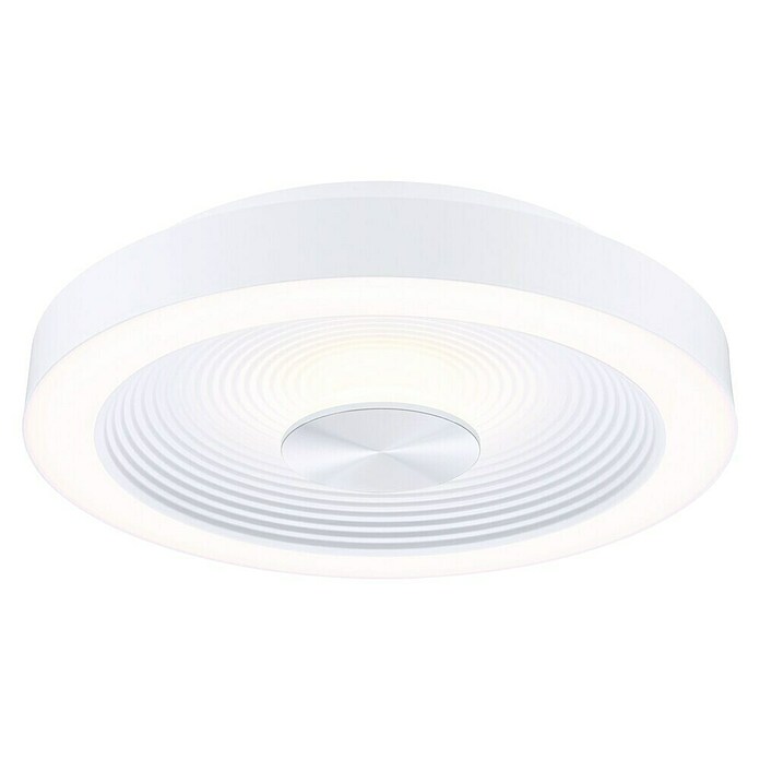 Paulmann LED-Wand- & Deckenleuchte Volea (Ø x H: 32 x 6,4 cm, Weiß/Silber, 18 W, Warmweiß) | BAUHAUS