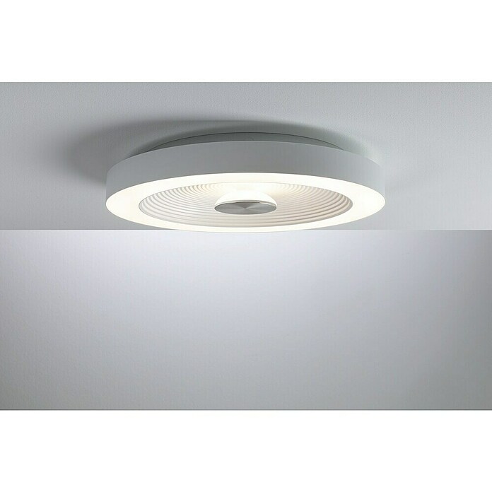 Paulmann LED-Wand- & Deckenleuchte Volea (Ø x H: 40 x 6,4 cm, Weiß/Silber, 25 W, Warmweiß) | BAUHAUS