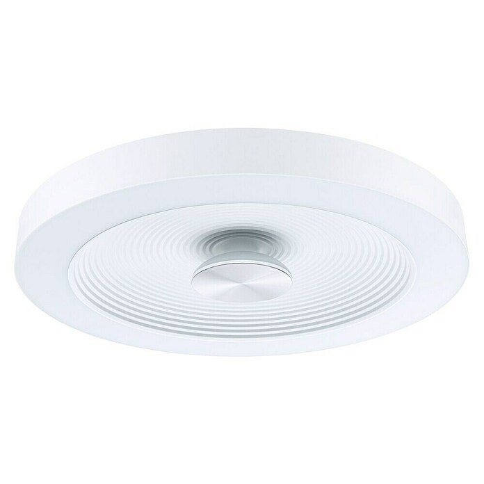 Paulmann LED-Wand- & Deckenleuchte Volea (Ø x H: 40 x 6,4 cm, Weiß/Silber, 25 W, Warmweiß) | BAUHAUS