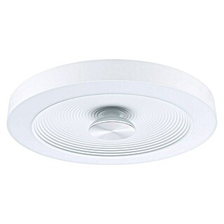 Paulmann LED-Wand- & Deckenleuchte Volea (Ø x H: 40 x 6,4 cm, Weiß/Silber, 25 W, Warmweiß)