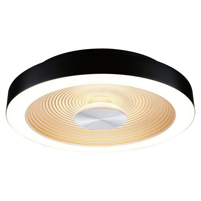 Paulmann LED-Wand- & Deckenleuchte Volea (Ø x H: 32 x 6,4 cm, Schwarz/Gold, 18 W, Warmweiß) | BAUHAUS