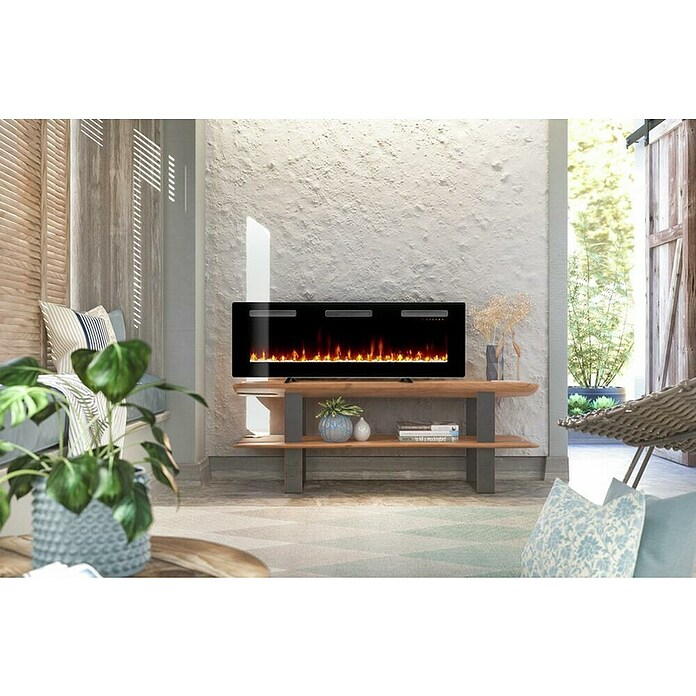 Dimplex Chimenea eléctrica Sierra 60 (1.600 W, Negro, 13,2 x 152,4 x 49,5 cm) | BAUHAUS