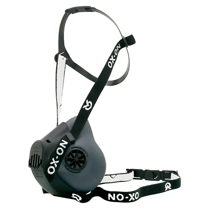 OX-ON Halbmaske 800 Supreme - Kunststoff - OX-ON Atemschutzmaske mit verstellbaren Bändern für komfortablen und sicheren Sitz. Ideal für Arbeiten, bei denen Atemschutz erforderlich ist.