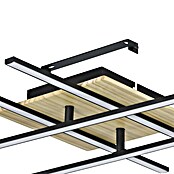 Eglo Plafón LED Marinello 1 (21,2 W, L x An x Al: 50 x 50 x 9 cm, Negro/Marrón, Blanco cálido) | BAUHAUS