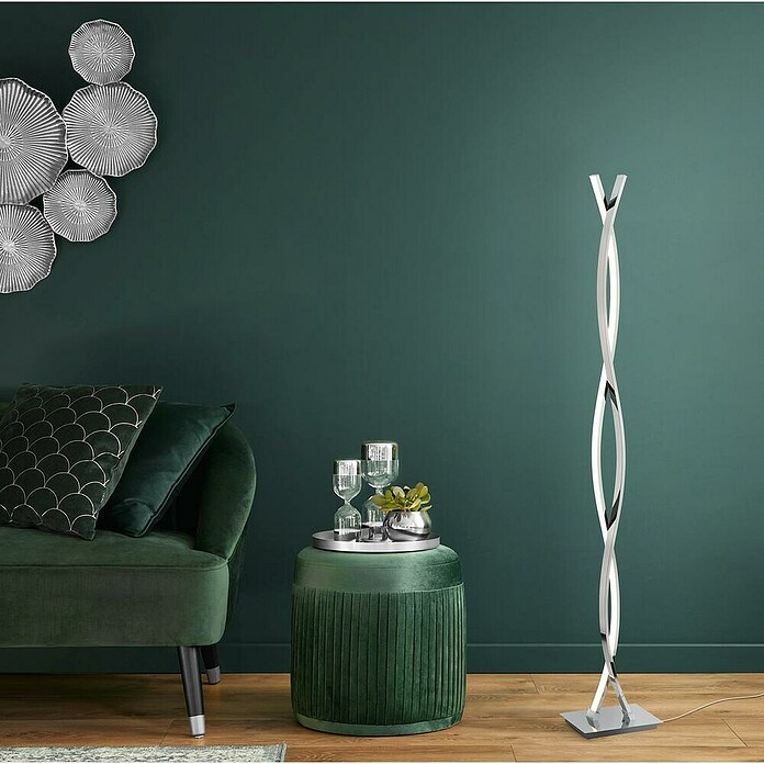 Eglo Lámpara de pie LED (4 x 9 W, Cromo, Altura: 142 cm)