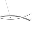 Eglo Lasana 2 Lámpara colgante LED (35 W, L x An x Al: 100 x 8 x 120 cm, Cromo, Blanco cálido) | BAUHAUS