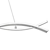 Eglo Lasana 2 Lámpara colgante LED (35 W, L x An x Al: 100 x 8 x 120 cm, Cromo, Blanco cálido) | BAUHAUS