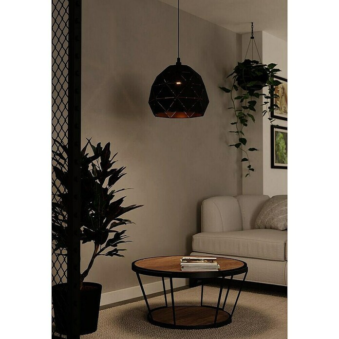Eglo Lámpara colgante (60 W, Negro, Altura: 110 cm)