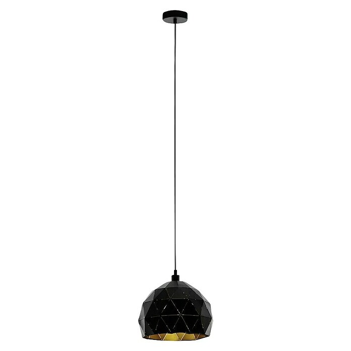 Eglo Roccaforte Lámpara colgante redonda (60 W, Ø x Al: 30 x 110 cm, Negro, E27) | BAUHAUS