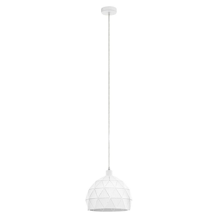 Eglo Roccaforte Lámpara colgante redonda (60 W, Ø x Al: 30 x 110 cm, Blanco, E27) | BAUHAUS