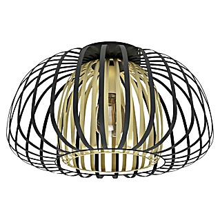 Eglo Encinitos Plafón redondo (40 W, Ø x Al: 45 x 26 cm, Negro/Oro, E27)