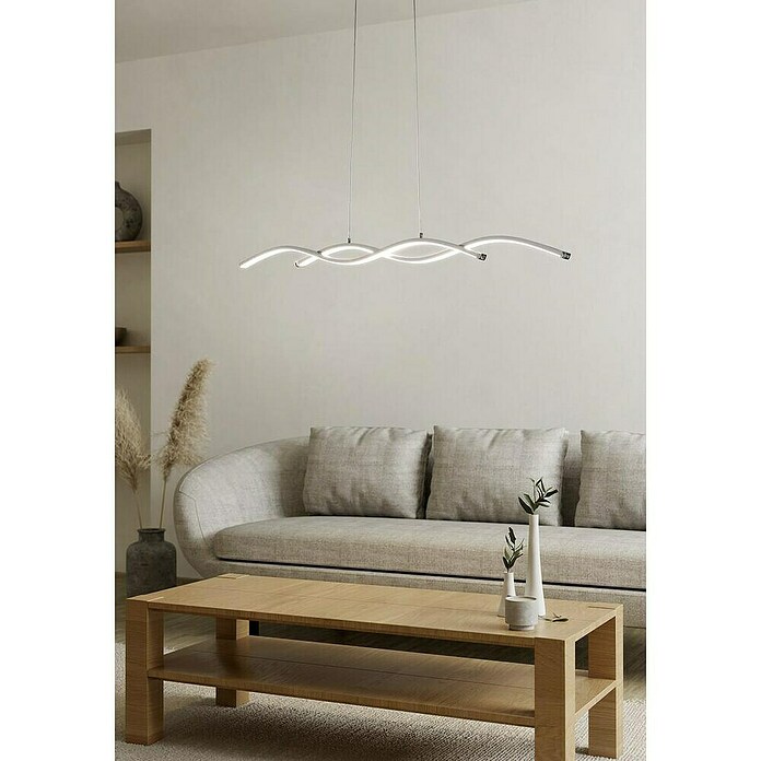 Eglo Lámpara colgante LED (9 W, Cromo, Altura: 120 cm)