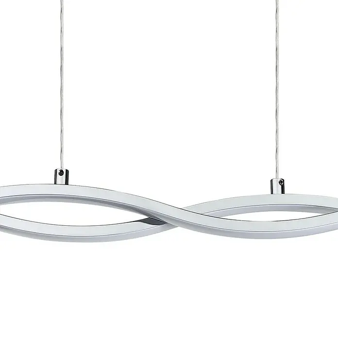 Eglo Lasana 2 Lámpara colgante LED - Altura: 120 cm, 870 lm - Lámpara colgante LED moderna con un diseño curvo y suspensión ajustable para una iluminación personalizada.