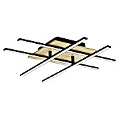 Eglo Plafón LED Marinello 1 (21,2 W, L x An x Al: 50 x 50 x 9 cm, Negro/Marrón, Blanco cálido) | BAUHAUS