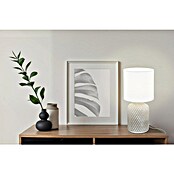Eglo Lámpara de sobremesa redonda Bellariva (40 W, Ø x Al: 13 x 32 cm, Blanco/Gris, E14) | BAUHAUS