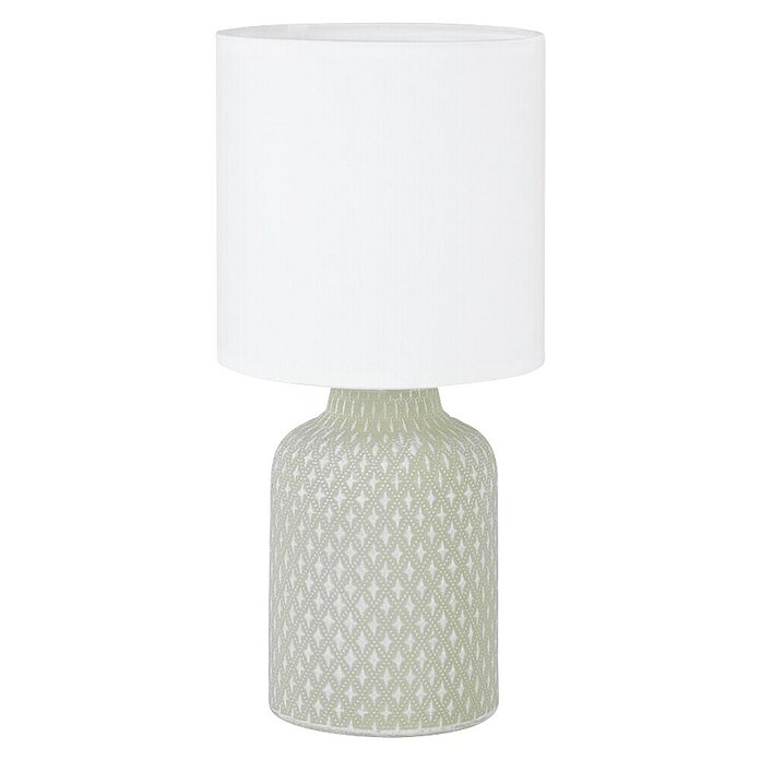 Eglo Lámpara de sobremesa redonda Bellariva (40 W, Ø x Al: 13 x 32 cm, Blanco/Gris, E14) | BAUHAUS