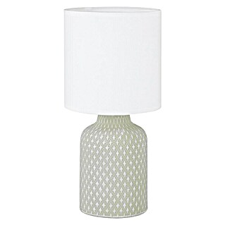 Lámpara de sobremesa redonda Bellariva (40 W, Ø x Al: 13 x 32 cm, Blanco/Gris, E14)