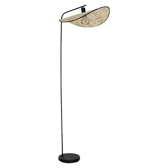 Eglo Lámpara de pie Marywell - 40 W, L x An x Al: 55,5 x 34,5 x 159,5 cm, E27 - Elegante lámpara de pie con pantalla beige y luz cálida, perfecta para un ambiente acogedor en la habitación.