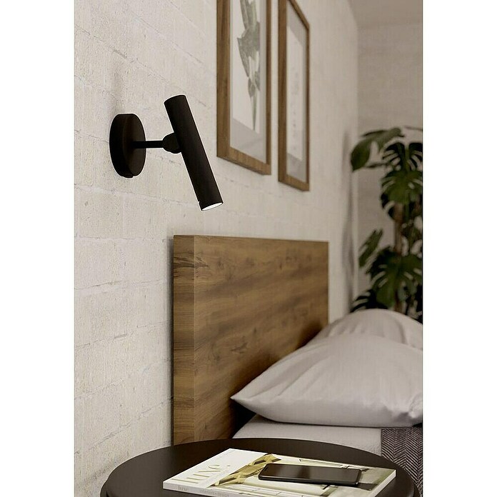 Aplique LED Almudaina (5 W, L x Al: 11 x 20 cm, Negro, Blanco cálido) | BAUHAUS