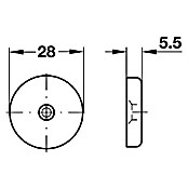 Häfele Türfeststeller (L x H: 60 x 38 mm, Grau)