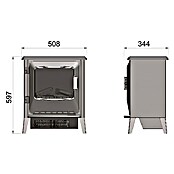 Dimplex Chimenea eléctrica Lucia (1.800 W, Negro, 34,4 x 50,8 x 59,7 cm) | BAUHAUS