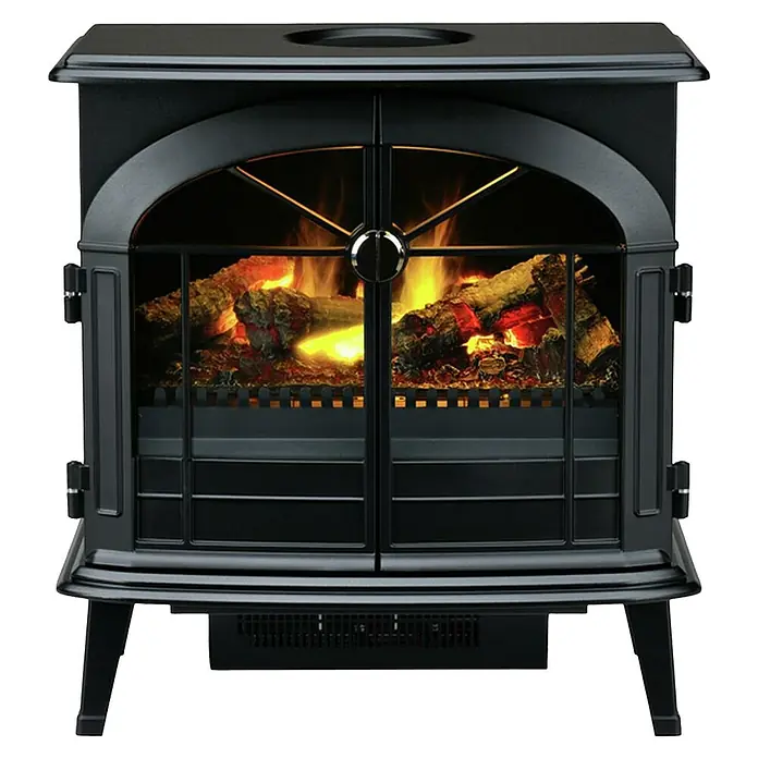 Dimplex Chimenea eléctrica Stockbridge - Negro, 1.000 W - 2.000 W, L x An x Al: 39 x 62 x 66 cm - Diseño elegante de chimenea eléctrica. El modelo decorativo de chimenea eléctrica brinda calidez y ambiente con su efecto de llama parpadeante.