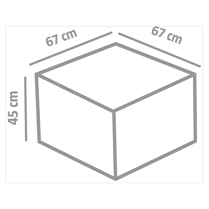 EHL Creaform Pflanzkübel - 67 x 67 x 45 cm, Steingrau, Quadratisch, Beton - Rechteckige Box mit den Maßen 67x67x45 cm.