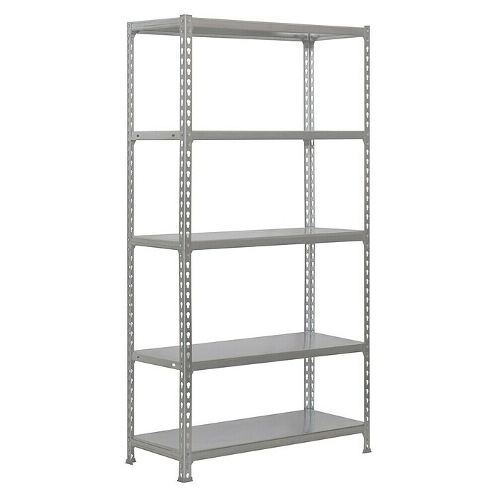 Simonrack Simonclick Estantería metálica (Al x An x Pr: 180 x 90 x 50 cm, Capacidad de carga por balda: 180 kg, Número de baldas: 5 ud., Inserción, Gris/Galvanizado) | BAUHAUS