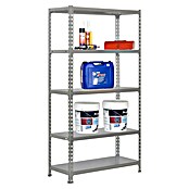 Simonrack Simonclick Estantería metálica (Al x An x Pr: 180 x 90 x 50 cm, Capacidad de carga por balda: 180 kg, Número de baldas: 5 ud., Inserción, Gris/Galvanizado) | BAUHAUS