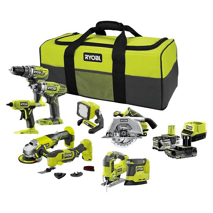 Ryobi ONE + kit di utensili R18CK9-252SL