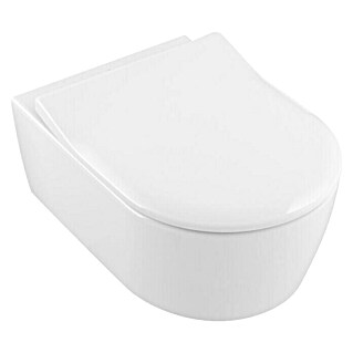 Villeroy & Boch Avento Wand-WC-Set II (Spülrandlos, Ohne Spezialglasur, Spülform: Tief, WC Abgang: Waagerecht, Weiß)