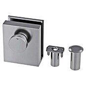 Diamond Doors Beschlag-Set Style Premium (Edelstahloptik matt, Passend für: Zweiflügelige Diamond Ganzglas-Drehtüren) | BAUHAUS