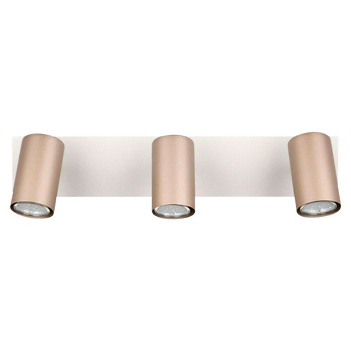 Trio Lighting Marley Regleta 3 luces (35 W, L x An x Al: 9 x 48 x 15 cm, Gris, Marrón, GU10) | BAUHAUS