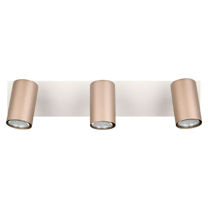 Trio Leuchten Marley Deckenstrahler - 35 W, L x B x H: 9 x 48 x 15 cm, Coffee, GU10 - Moderne Deckenleuchte mit drei Strahlern in Gold-Optik, die eine elegante Beleuchtungslösung für jeden Raum bietet.
