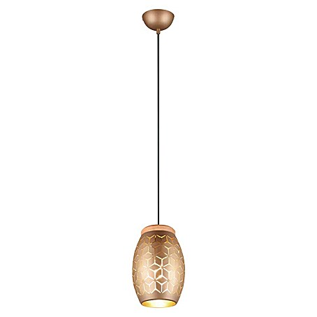 Reality Leuchten Bidar Lámpara colgante (28 W, L x An x Al: 15 x 15 x 150 cm, Café, E27)