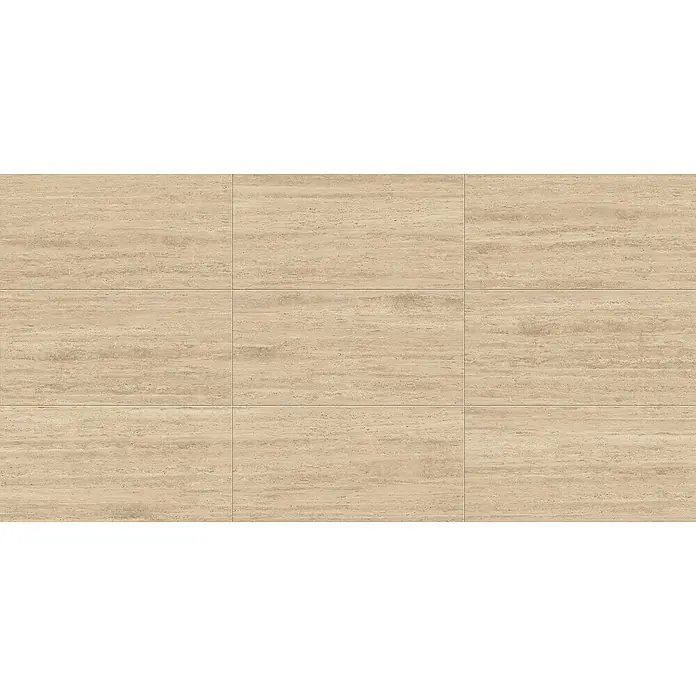 Atlas Concorde Solution Feinsteinzeugfliese Pompei Aureo Classic - 60 x 120 cm, Hellbraun, Matt - Wandfliesen im Format 3x3 mit Travertinmuster, ideal für moderne Bäder oder Küchen. Das natürliche Design sorgt für ein warmes Ambiente.