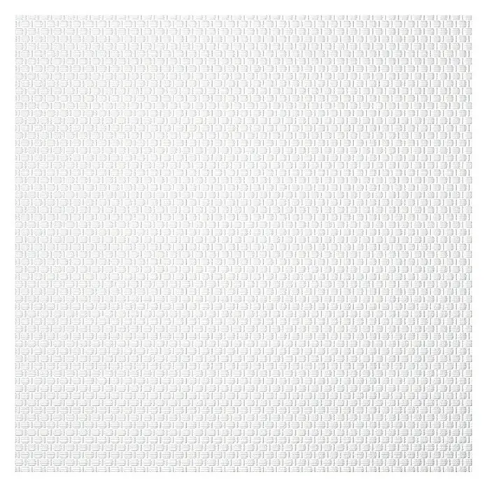 Deckenplatte Prag - 50 x 50 cm, Weiß, 2 m² - Weißes, strukturiertes Gewebe mit einem feinen, geometrischen Muster, ideal für Hintergründe oder Textildesign.