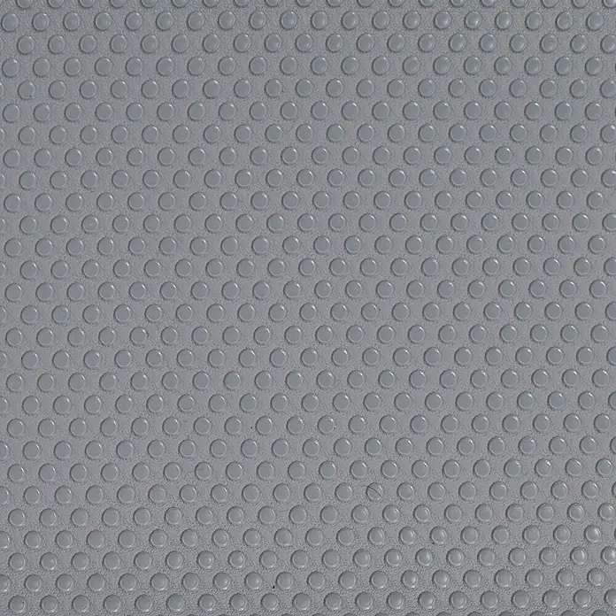 Alfombrilla antideslizante para fregadero - 60 x 120 cm - Baldosa de suelo gris con un patrón circular texturizado. Ideal para talleres, garajes o zonas de alto tránsito que requieran resistencia al deslizamiento.