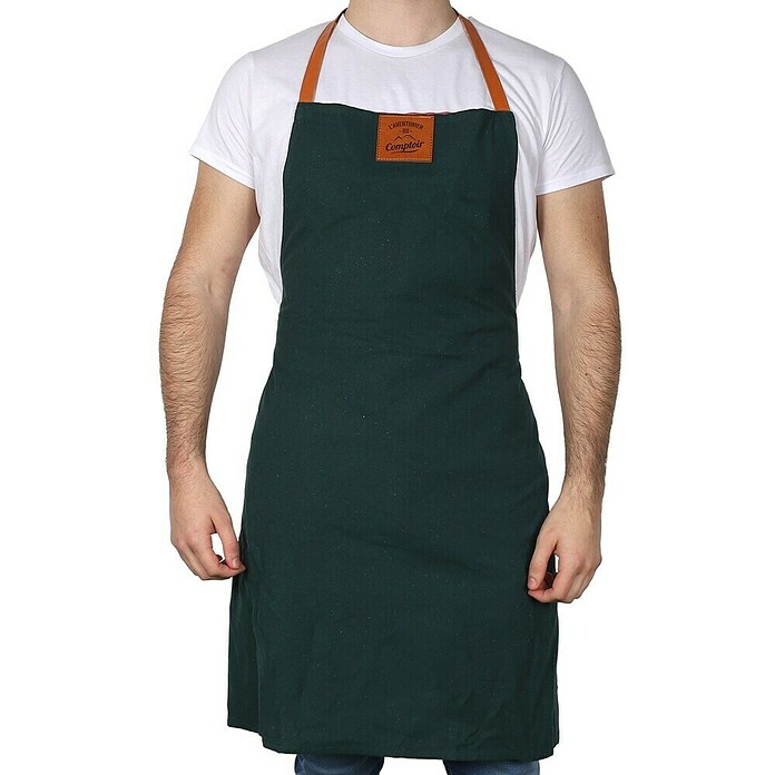 Delantal de cocina para adulto (Tela, Negro/Marrón, Verde/Marrón, Gris/Marrón) | BAUHAUS