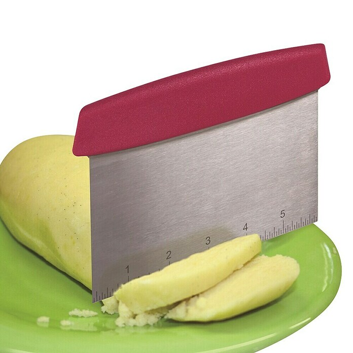 Rasqueta afilada cortadora de masa (L x An x Al: 1,8 x 16,9 x 12 cm, Acero inoxidable) | BAUHAUS