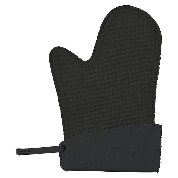 Manopla de neopreno - Goma, Negro/Burdeus, Negro/Gris, Negro/Beige - Manopla de horno negra con lazo para colgar, ideal para manipular ollas y sartenes calientes de forma segura en la cocina.