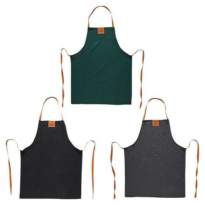 Delantal de cocina para adulto (Tela, Negro/Marrón, Verde/Marrón, Gris/Marrón) | BAUHAUS