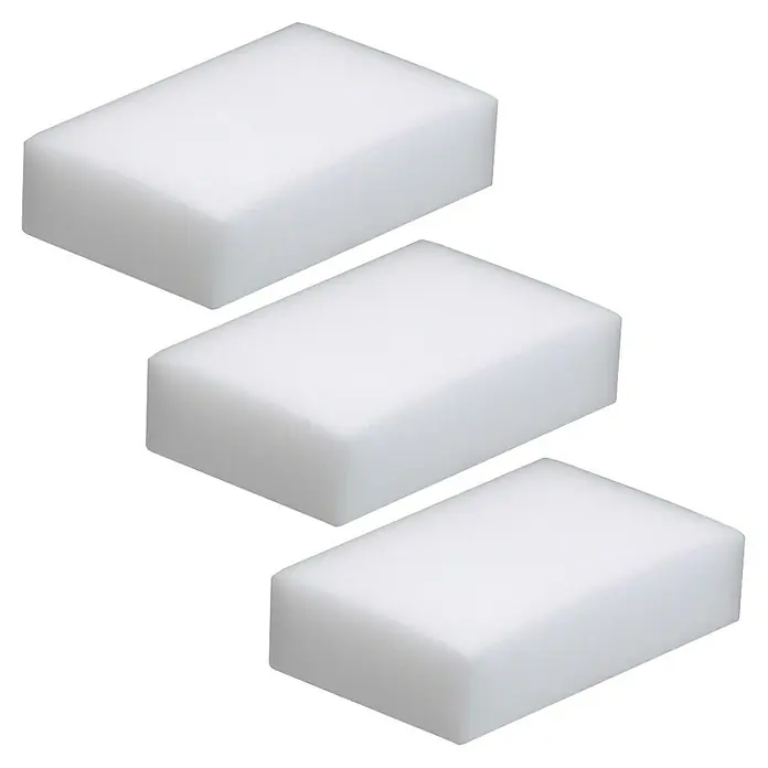 Esponja mágica - 3 ud. - Tres esponjas de limpieza blancas, perfectas para una limpieza eficaz y suave de diversas superficies en el hogar.