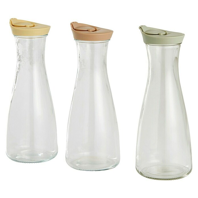 Jarra con tapa (Vidrio, Arena natural/Verde musgo/Amarillo arena, 1 ud.) | BAUHAUS