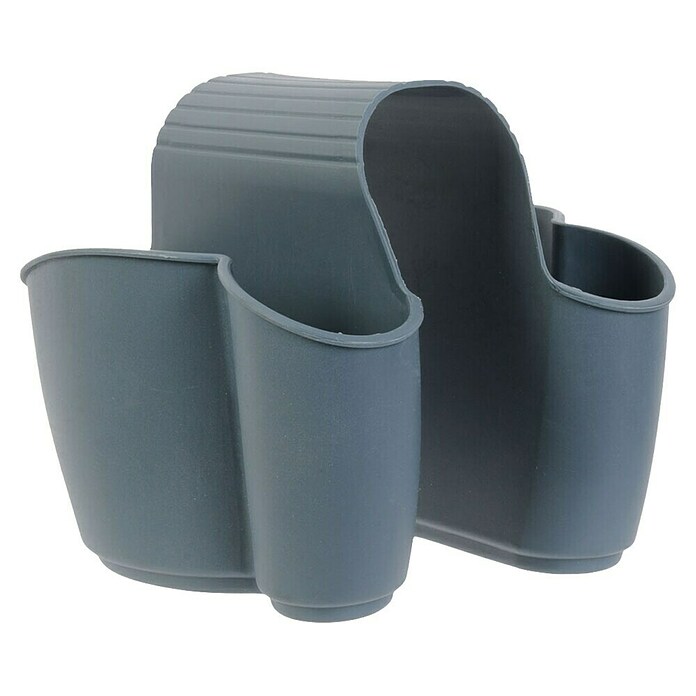 Cesta para la esponja de cocina doble (Silicona, Gris) | BAUHAUS