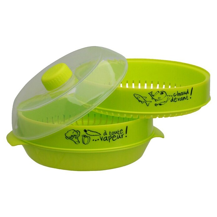 Cocedor a vapor  para microondas (Plástico, Verde) | BAUHAUS